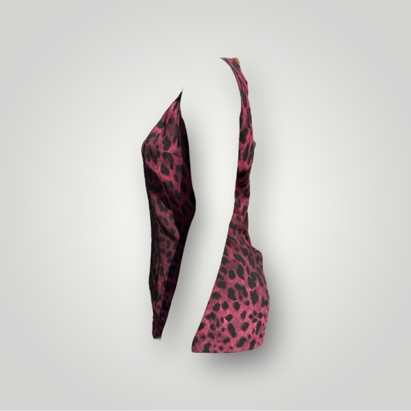 Dolce & Gabbana Silk Burgundy Leopard Print Blouse 🍇 - Picture 6 of 7